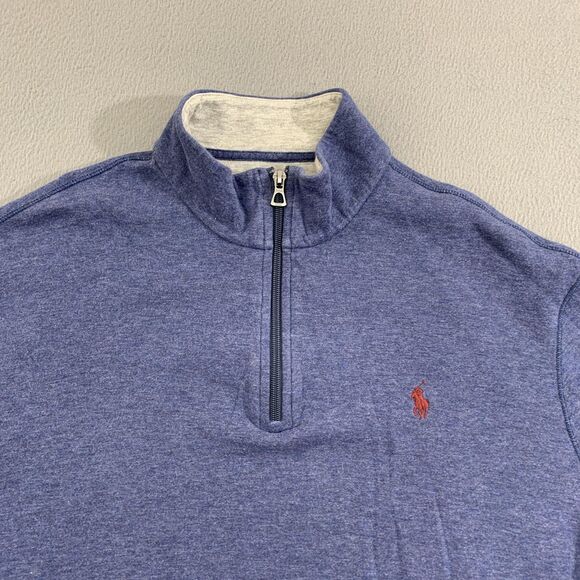 Polo Ralph Lauren Sweater Mens Large Quarter Zip Pullover Performance Knit - Picture 2 of 15
